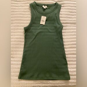 S J Crew Green Tank Top